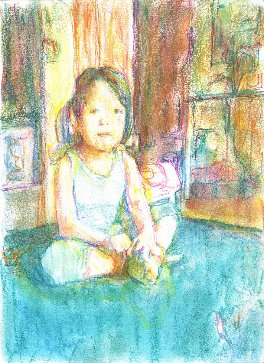 Pastel drawing by Jeremy Eliosoff, Nicole, 2015, 8.5" x 11.5"